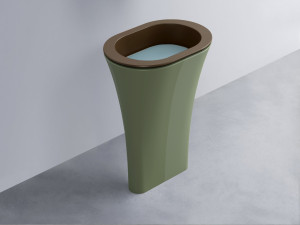 AMLA65-CA+AMPILO-PL+AMCOLO-AG Раковина Amedeo Ovale отдельностоящая cielo Enjoy + Amedeo