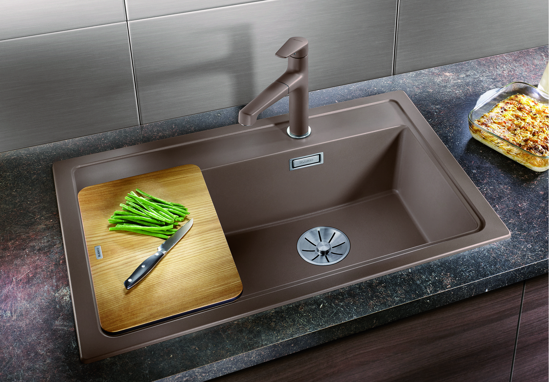 523763 Кухонная мойка Blanco Zenar XL 6 S Compact кофе  Blanco Zenar Кофе - Вид №2