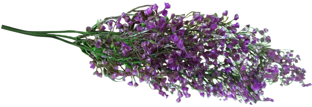 83618192 Искусственное растение подвесное с фиолетовыми цветами 80 см STLM-0042893 Santreyd