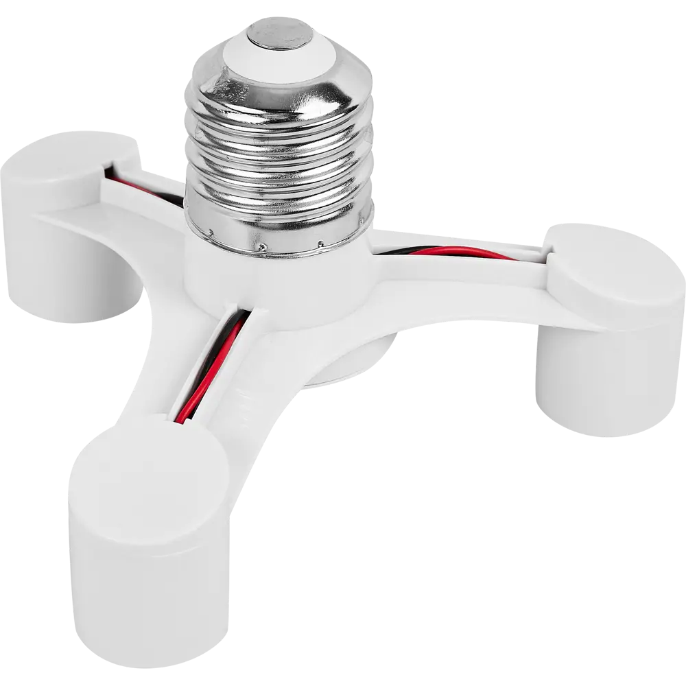 Переходник цокольный Santreyd Е40 на 3 патрона Е27 для мощного освещения 87657891 STLM-1102193 - Вид №1