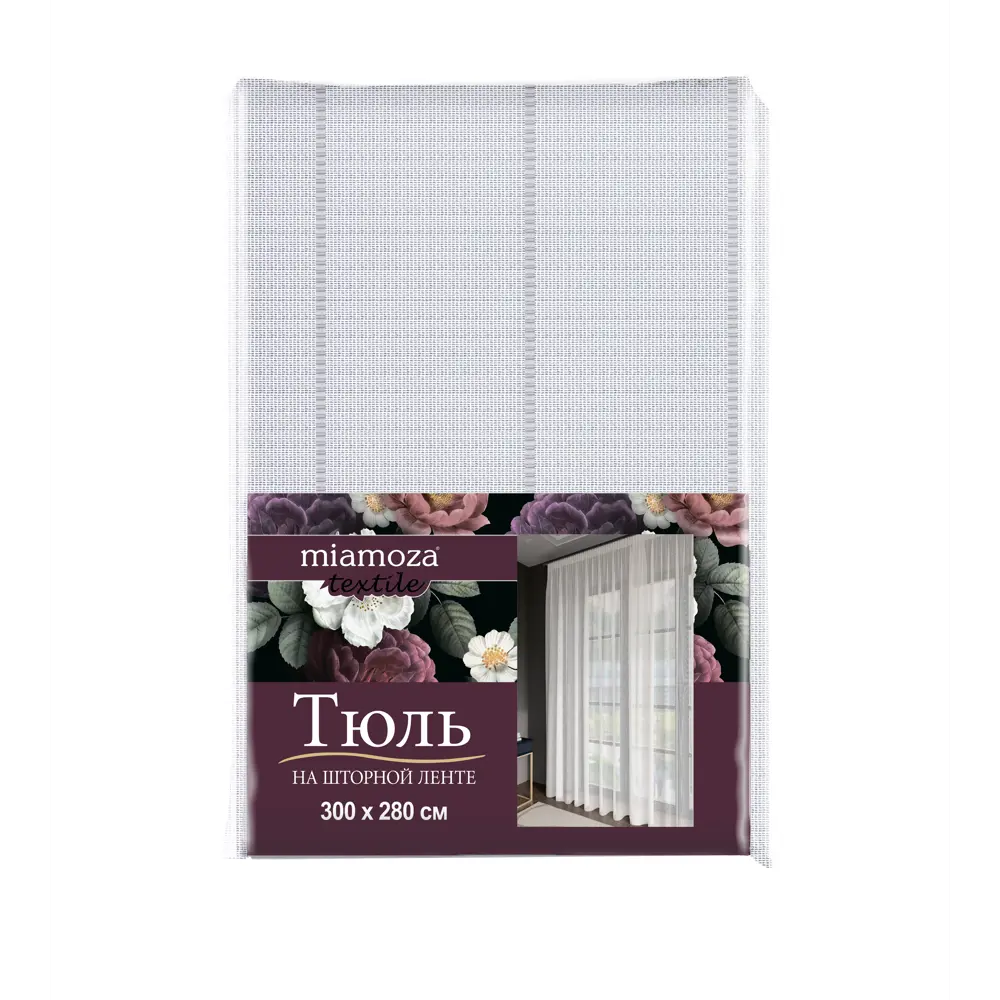 MIAMOZA Тюль Ванесса с полосками 300x280 см бежевый 89398908 STLM-1569972 - Вид №3