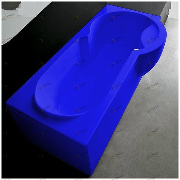 Ванна Gruppo treesse Simona V5671-DX-SI синяя прямоугольная правая VTLV5671DXSI