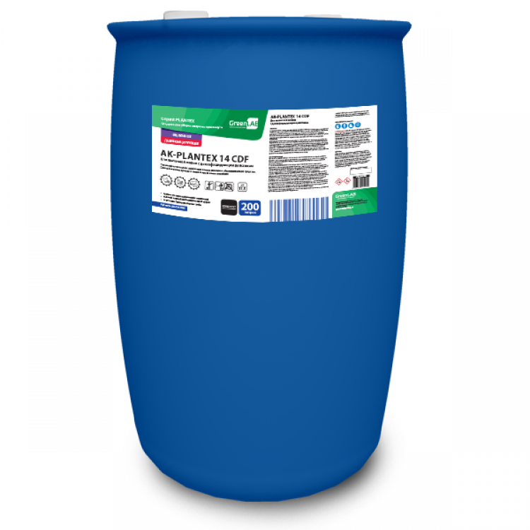 AK-014/200 GreenLAB AK - PLANTEX 14 CDF, 200 л, Для щелочной мойки с дезинфицирующим действием 