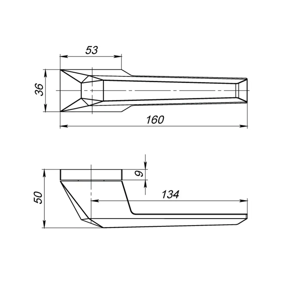 Ручка дверная Armadillo Stone UCS без запирания ЦАМ гальваническое покрытие цвет хром STLM-2078385 - Вид №6