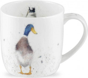 10570970 Royal Worcester Кружка Royal Worcester "Забавная фауна", "Утка Кряква" 310мл Фарфор костяной