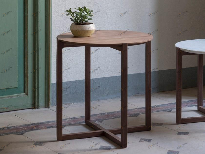 Kendo Mobiliario Круглый журнальный столик из фанерованной древесины sun-id-1404722