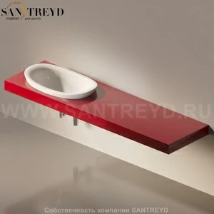 Flaminia IO e SI Столешница с отверстием под раковину от 100 до 250 см красная IO75M4.3011