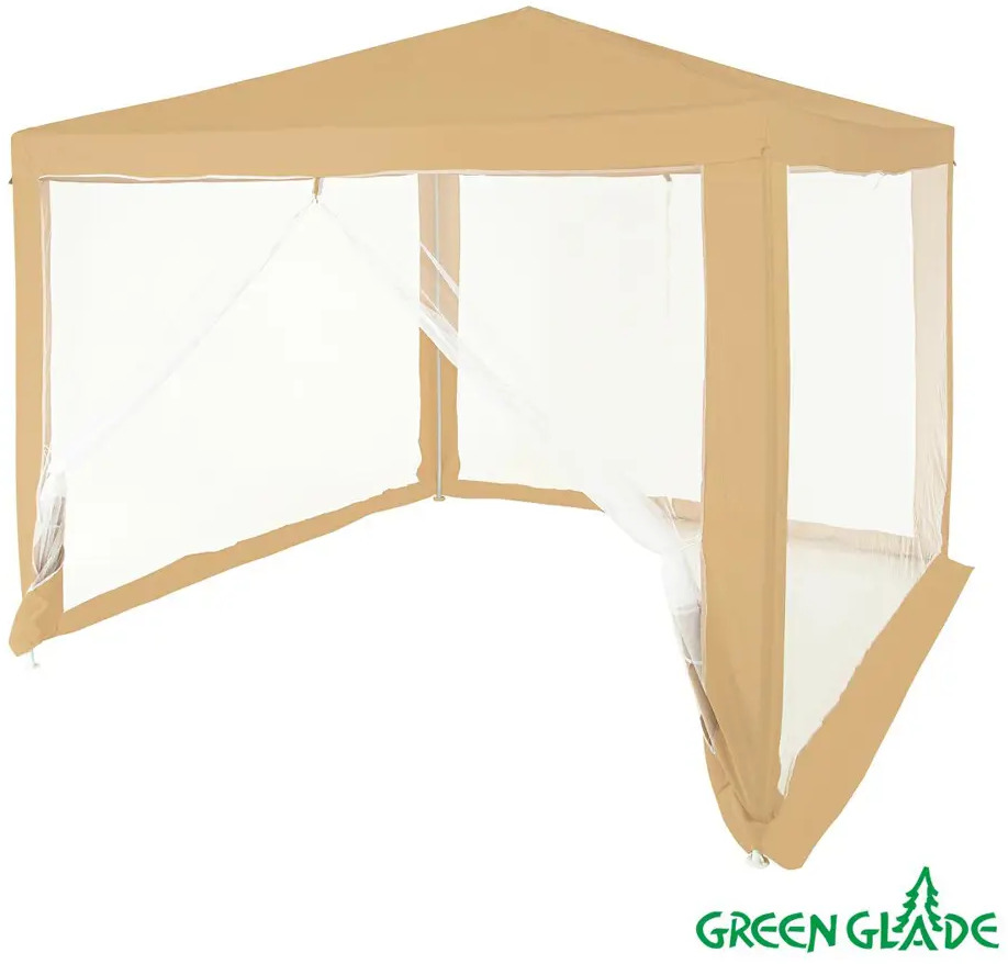 90303707 Тент садовый Green Glade 1040 3x3x2.4м бежевый STLM-0176013