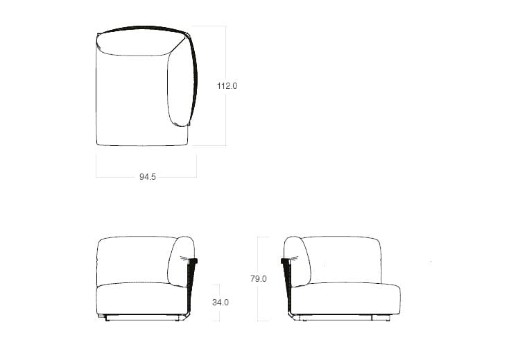 Ткань сад диван TRIBÙ узлы ARCH-00077671 - Вид №21