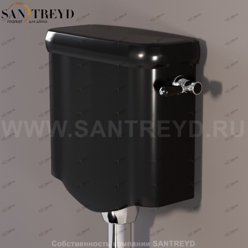 107204 Бачок для унитаза Черный Kerasan RETRO Италия