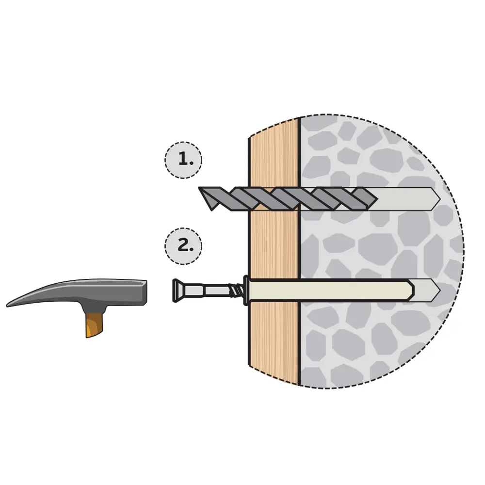 Дюбель-гвоздь потайной Европартнер 8×140 мм для надежного монтажа 89383284 STLM-1434440 - Вид №3