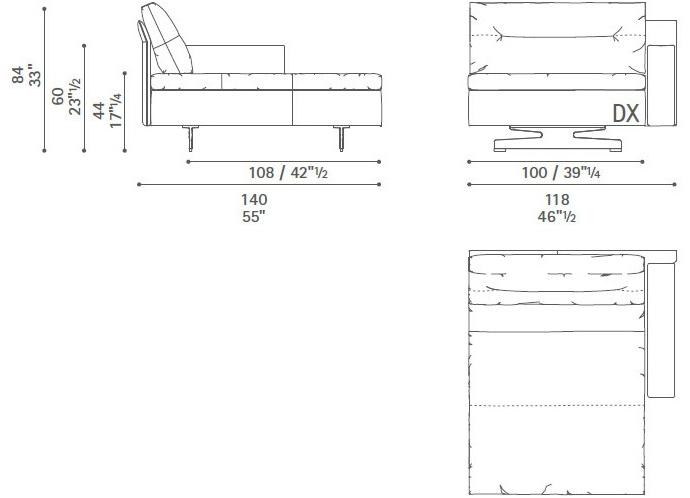 Poltrona Frau Модульный диван с журнальной полкой La collezione - divani e poltrone sun-id-1502655 - Вид №65