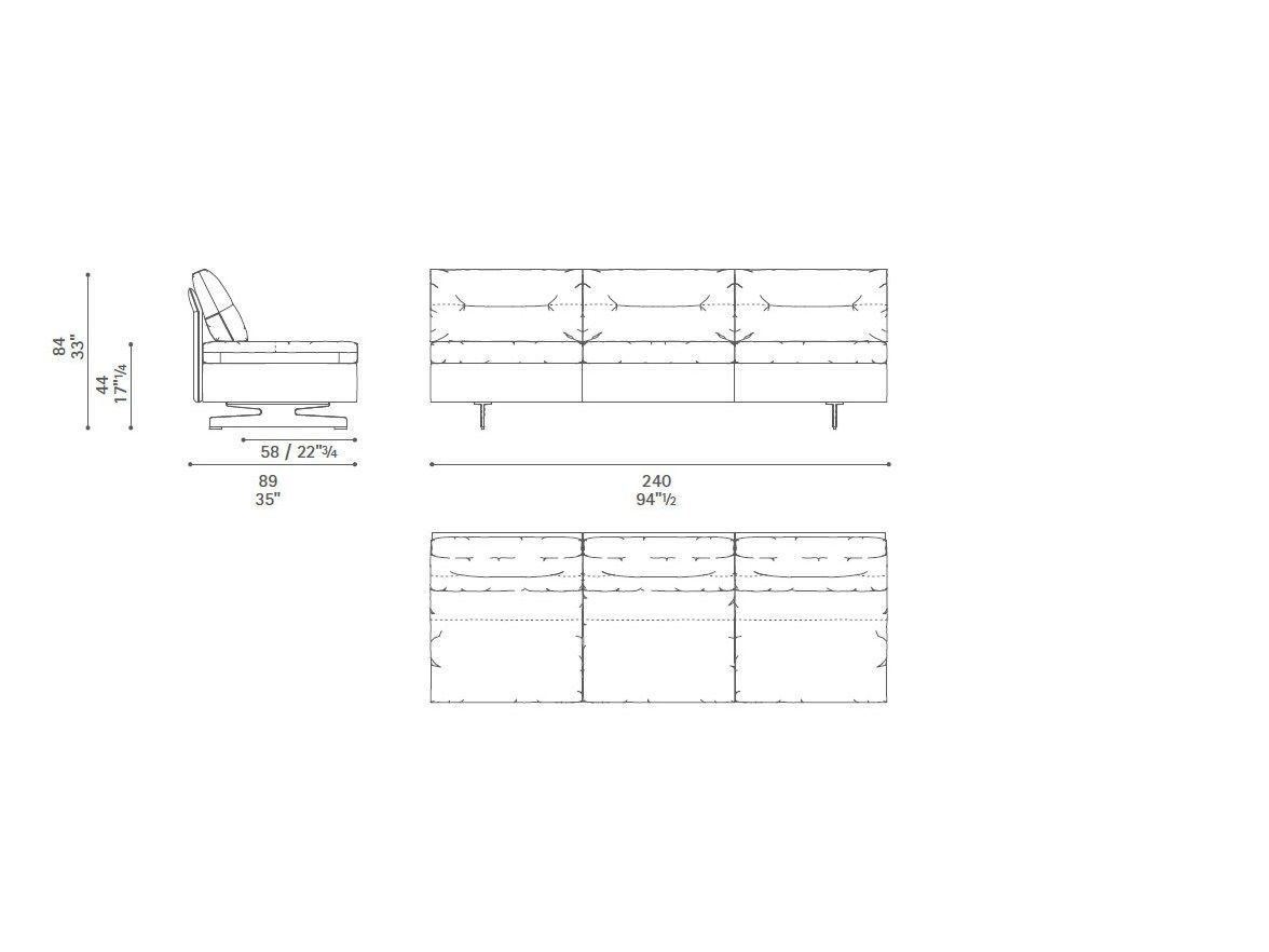 Диван с журнальной стойкой Poltrona Frau коллекция-диваны и кресла ARCH-00101037 - Вид №36