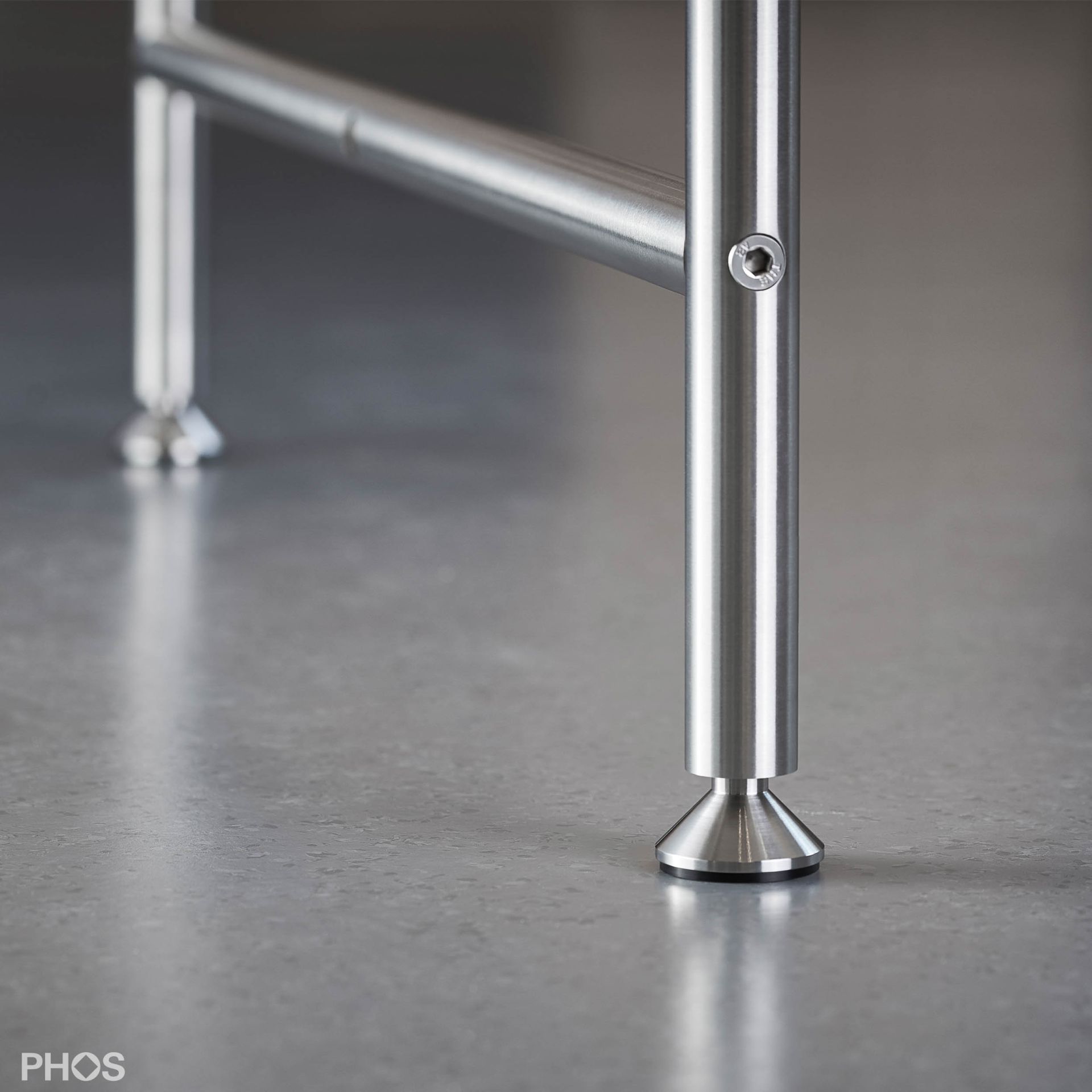 KATI-S1-140x60-L4178 Стол Карлсруэ - письменный стол со столешницей из линолеума - 140 х 60 х 75 см. PHOS  - Вид №3