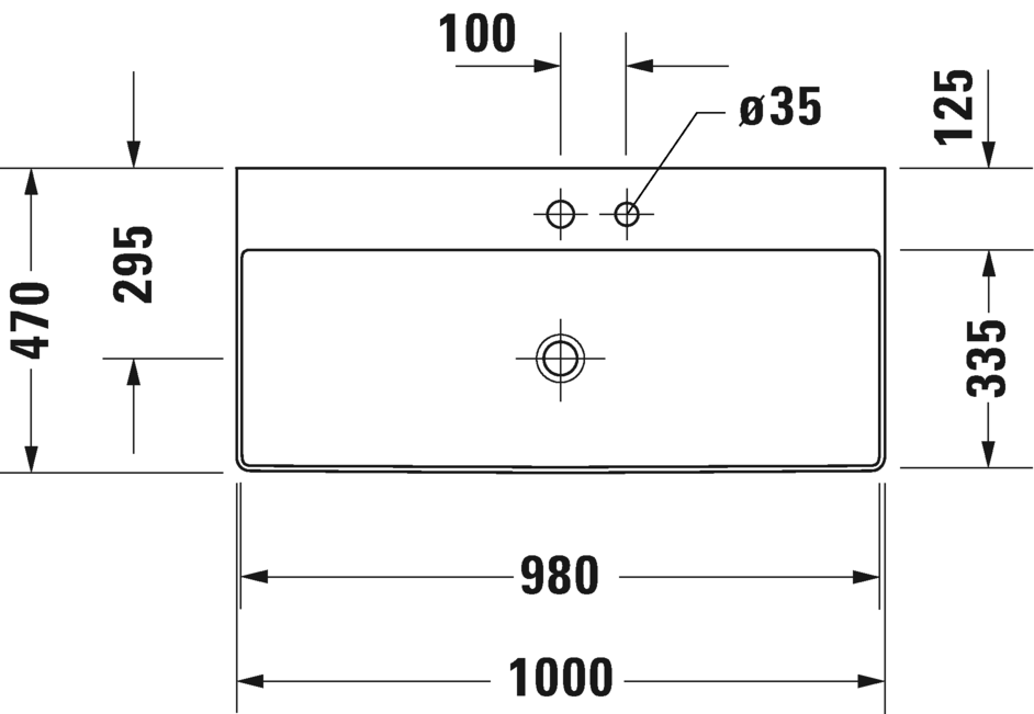 2353100014 Подвесная раковина настенная овальная Duravit DuraSquare - Вид №2