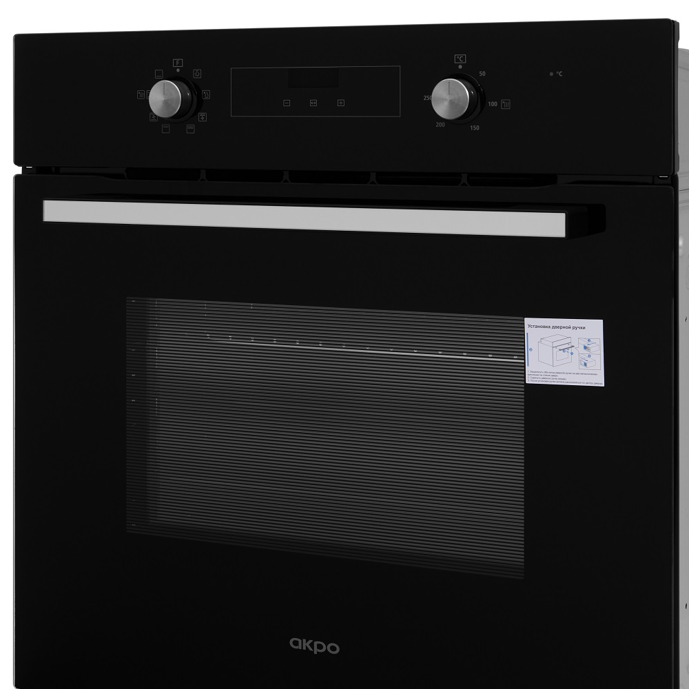 9033967 Электрический духовой шкаф Akpo PEA 7009SED03 IX черный STDN-0092368 - Вид №4