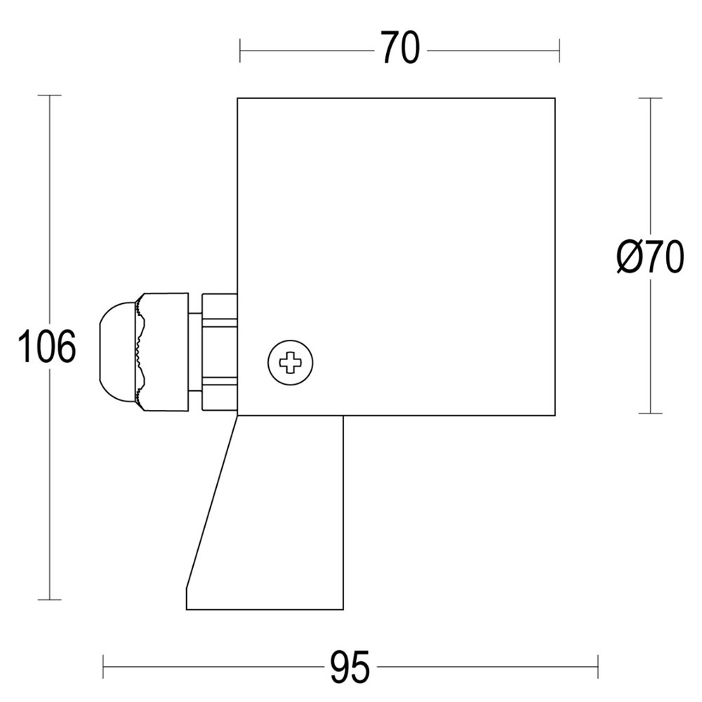 MegaSegno SQ Ghidini Segno Spot SQ .05 Темно-Cерый (Матовый)  - Вид №1