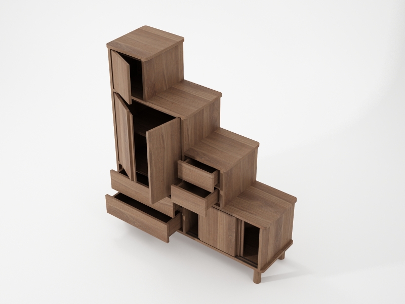 628_1336 Лестничный шкаф Karpenter Tansu K  - Вид №3