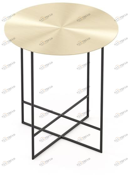 Domkapa Высокий круглый журнальный столик из полированной стали sun-id-1474907