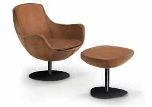 Oliver B. Поворотное кожаное кресло с подлокотниками Oliver b. wild