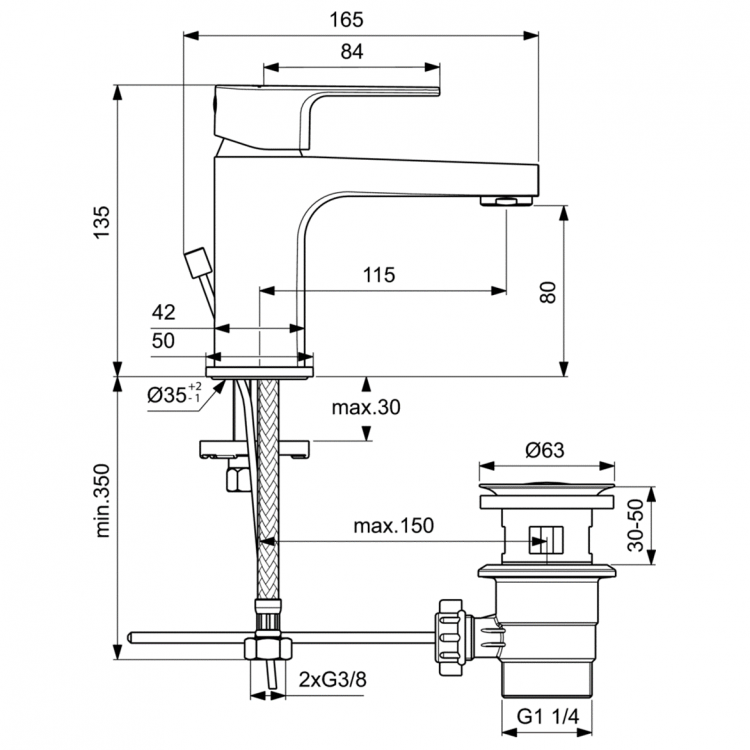 BC684AA Смеситель для раковины Ideal Standard CERAFINE D - Вид №1