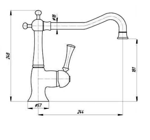 Смеситель MIGLIORE Dallas ML.CUC-6882.СR для кухни - хром ML.CUC-6882.CR - Вид №1