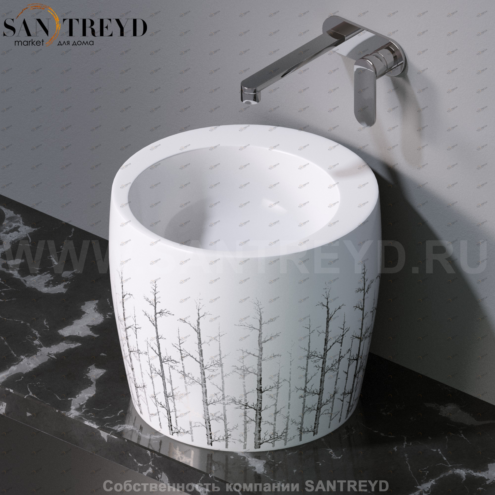 L101405P Накладная раковина на столешницу  круглая A. e T. Italia TOTEM AeT ITALIA