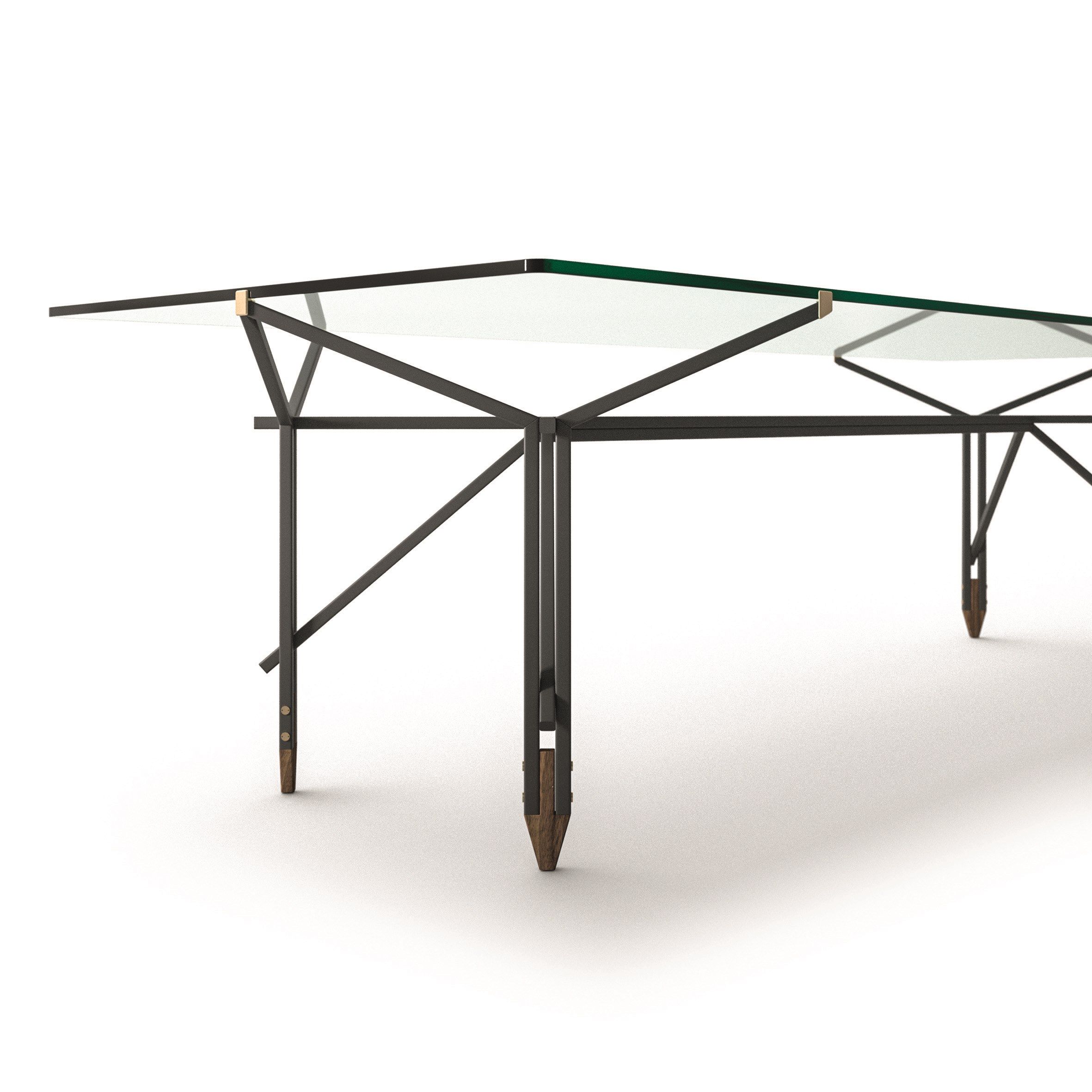 Стальной и стеклянный стол CASSINA OLIMPINO ARCH-00043638