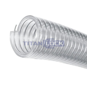 Пищевой нап.-всас. ПВХ рукав, армированный стальной спиралью "LADOGA", внутр.диам.10 мм TL010LG TITAN LOCK