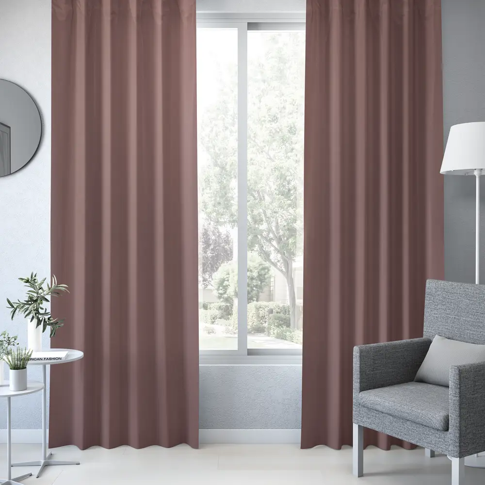 Штора на ленте Inspire Lirio 140x280 см цвет розовый 88311178 STLM-2158416  - Вид №5