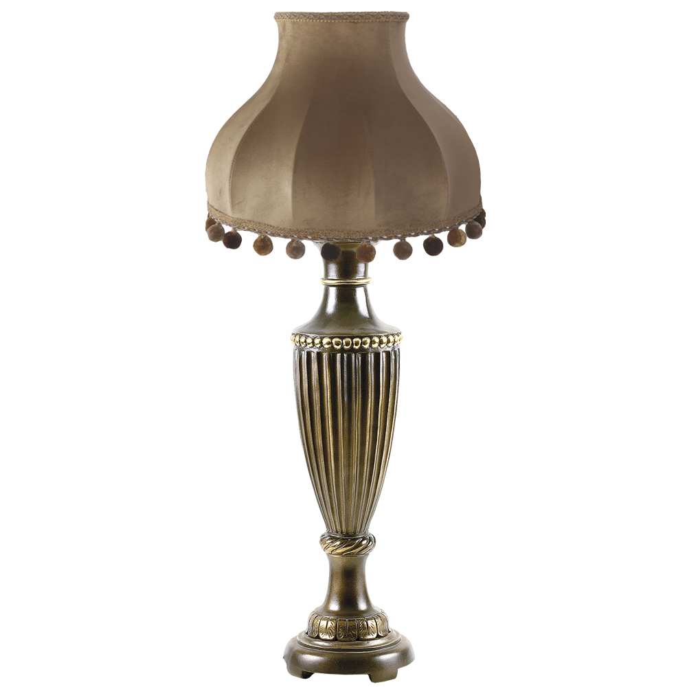 32004,34074 Настольная лампа Ваза Ребристая Бронза Классика Поталь BOGACHO 4627138210574, 4627155810771