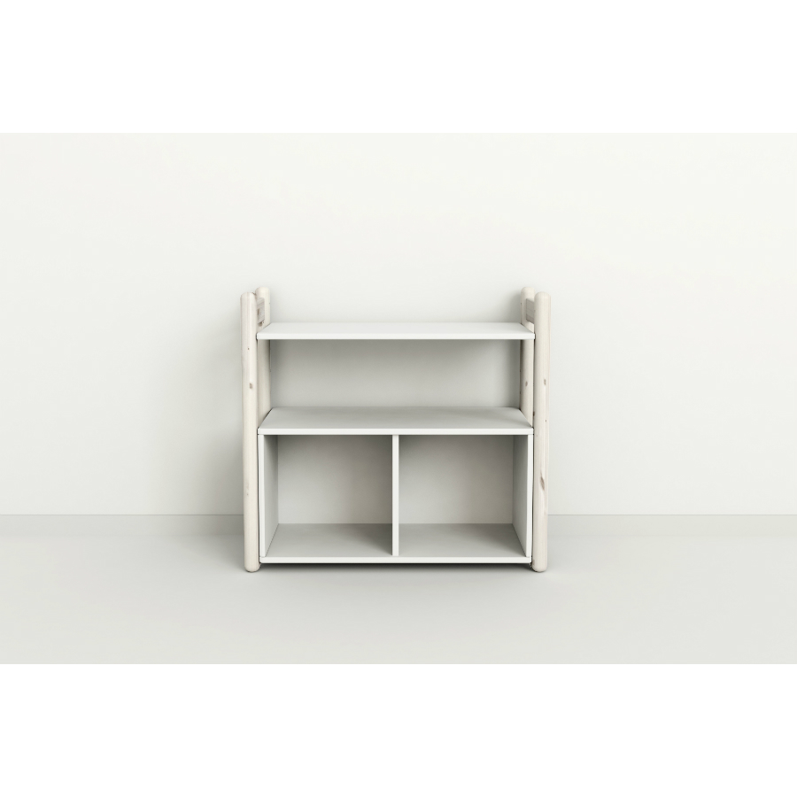 Гарнитур Mini A, 1 полка и 1 книжный шкаф, белый, искусственно состаренный Flexa 812620390 - Вид №1