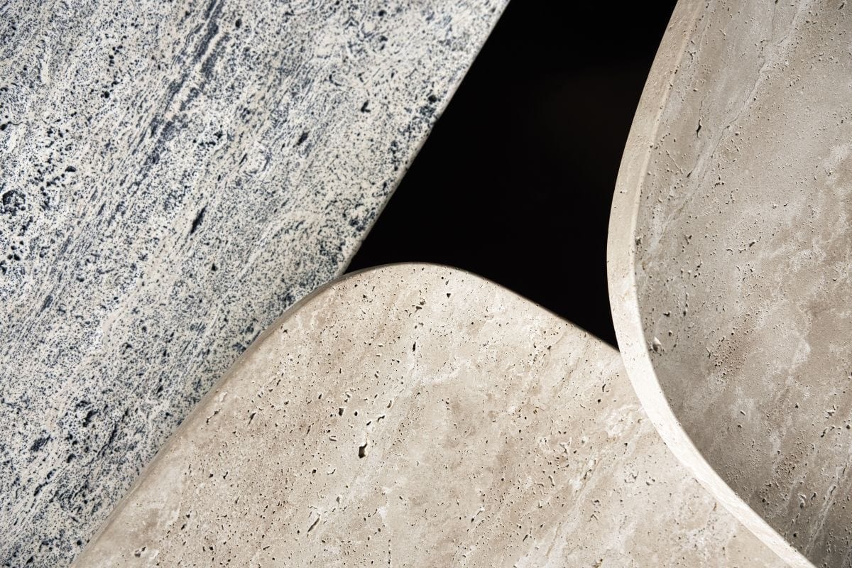 Прямоугольный журнальный столик из травертина и дерева Classicon Matéria ARCH-00084420 - Вид №3