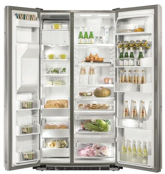 mabe Американский встраиваемый холодильник с диспенсером для льда класса а + Side by side | prof. 61cm Ore24vgfsstcc - Вид №1