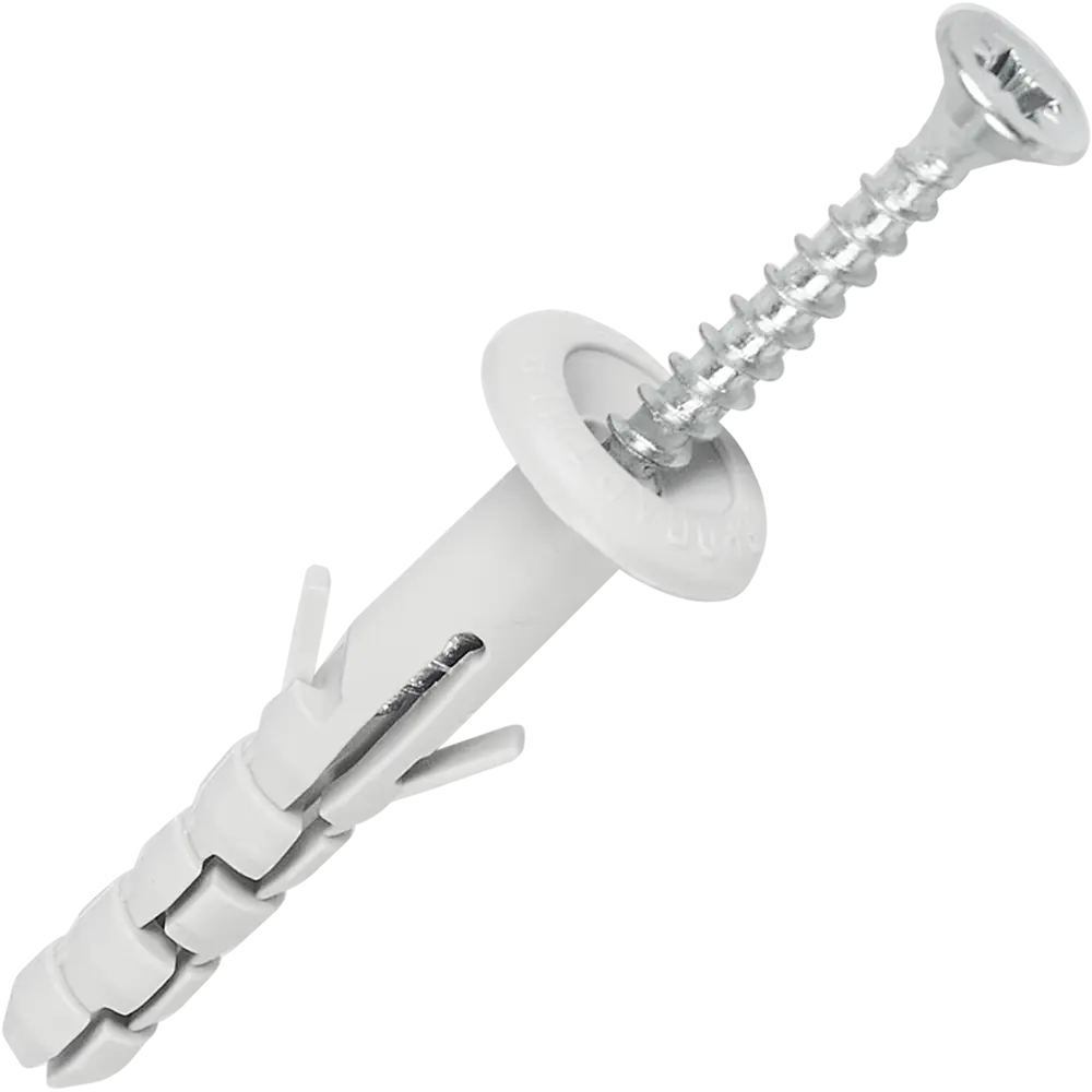 Дюбель Standers с широким фланцем для надежного крепления конструкций 6×40 мм 83387801 STLM-0040739