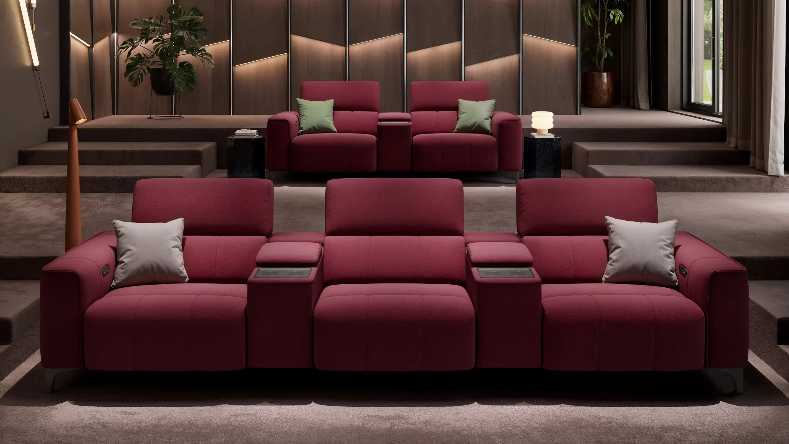 2 местный домашний кинотеатр ткань диван Sofanella Nanto Kino ARCH-00031874 - Вид №4