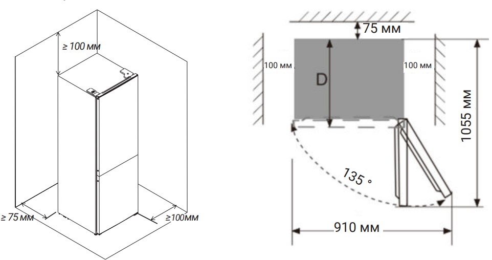 9069191 Холодильник с морозильником   Nordfrost RFC 210 LFW белый STDN-0132567 - Вид №13