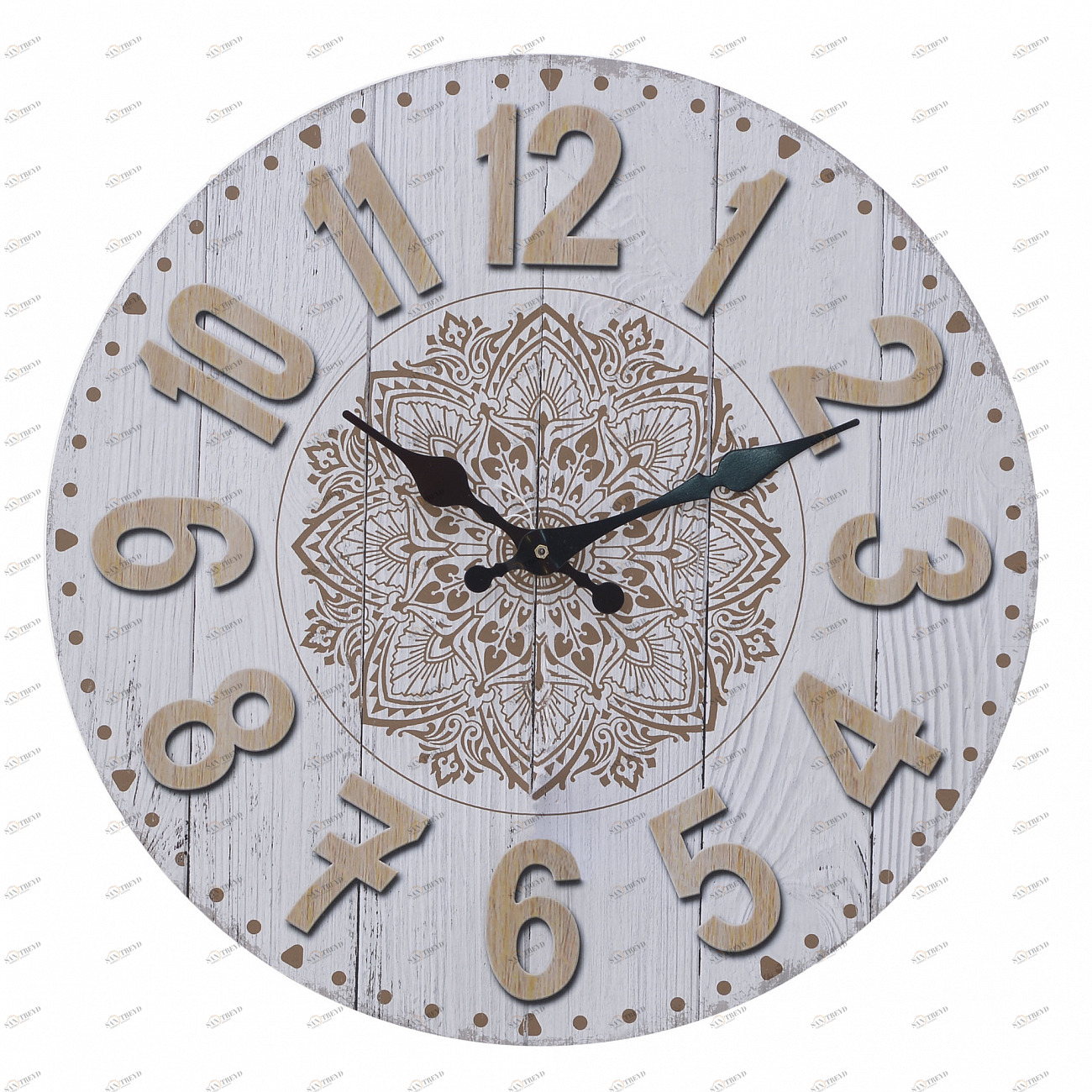 Часы настенные коричнево-белые Softly TO4ROOMS SOFTLY 00-3894297 Белый 