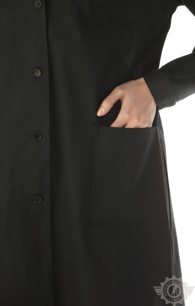 61674 Халат женский темный  Одежда для обслуживающего персонала  размер 44-46/170-176 Спецодежда  - Вид №8