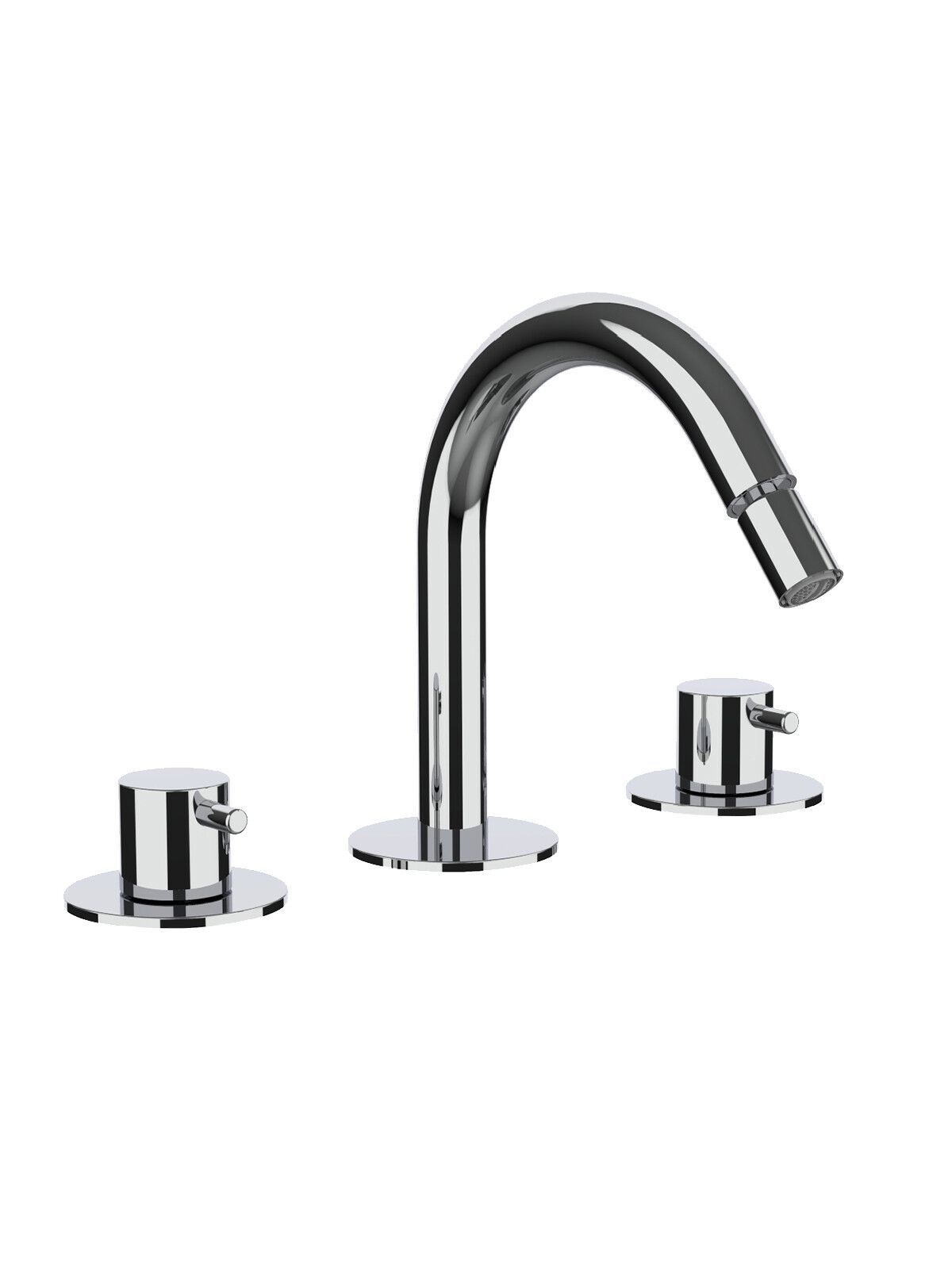 Смеситель для биде с 3 отверстиями для пола с отдельными розетками Rubinetterie Frattini Pepe XL ARCH-00131328 - Вид №1