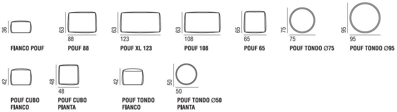 Verzelloni Прямоугольный кожаный пуф Zoe sun-id-1388147 - Вид №4