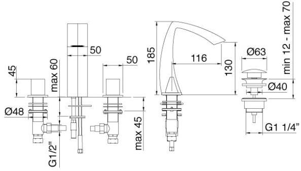 Rubinetterie Treemme Archè  0716  - Вид №2