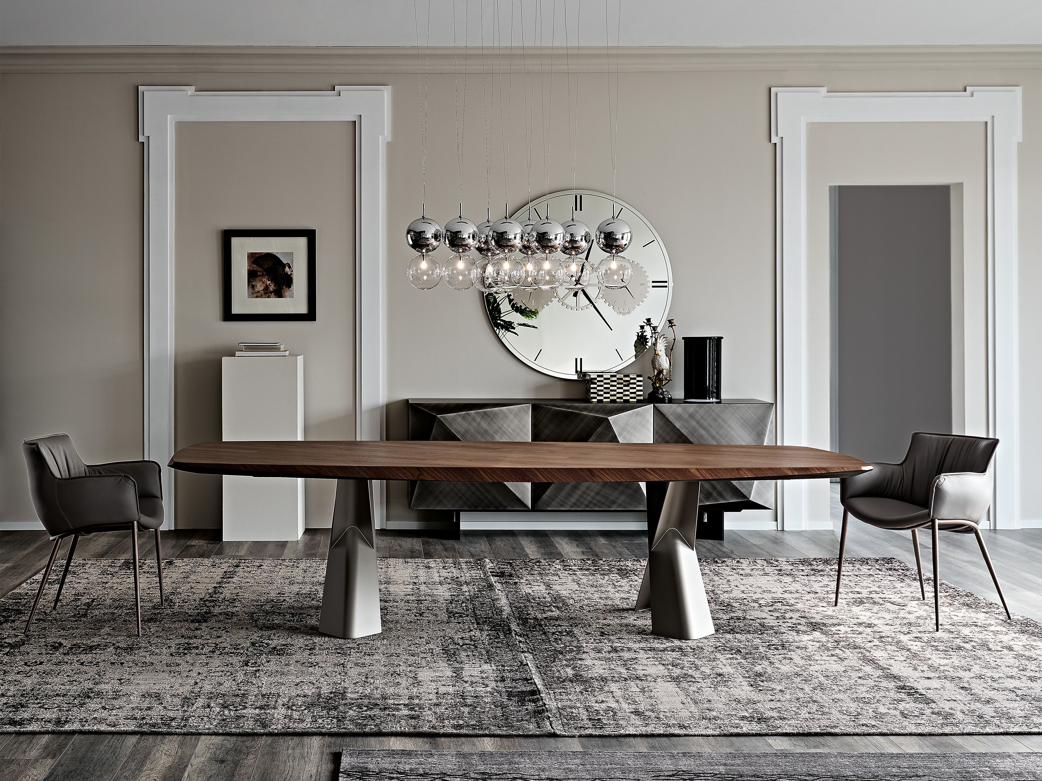 Стальной и деревянный бочковый стол Cattelan italia MAD MAX WOOD ARCH-00129890 - Вид №1