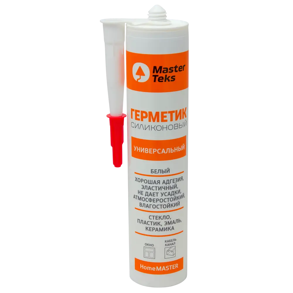 Герметик силиконовый MasterTeks универсальный уксусный белый 260 мл STLM-2189002