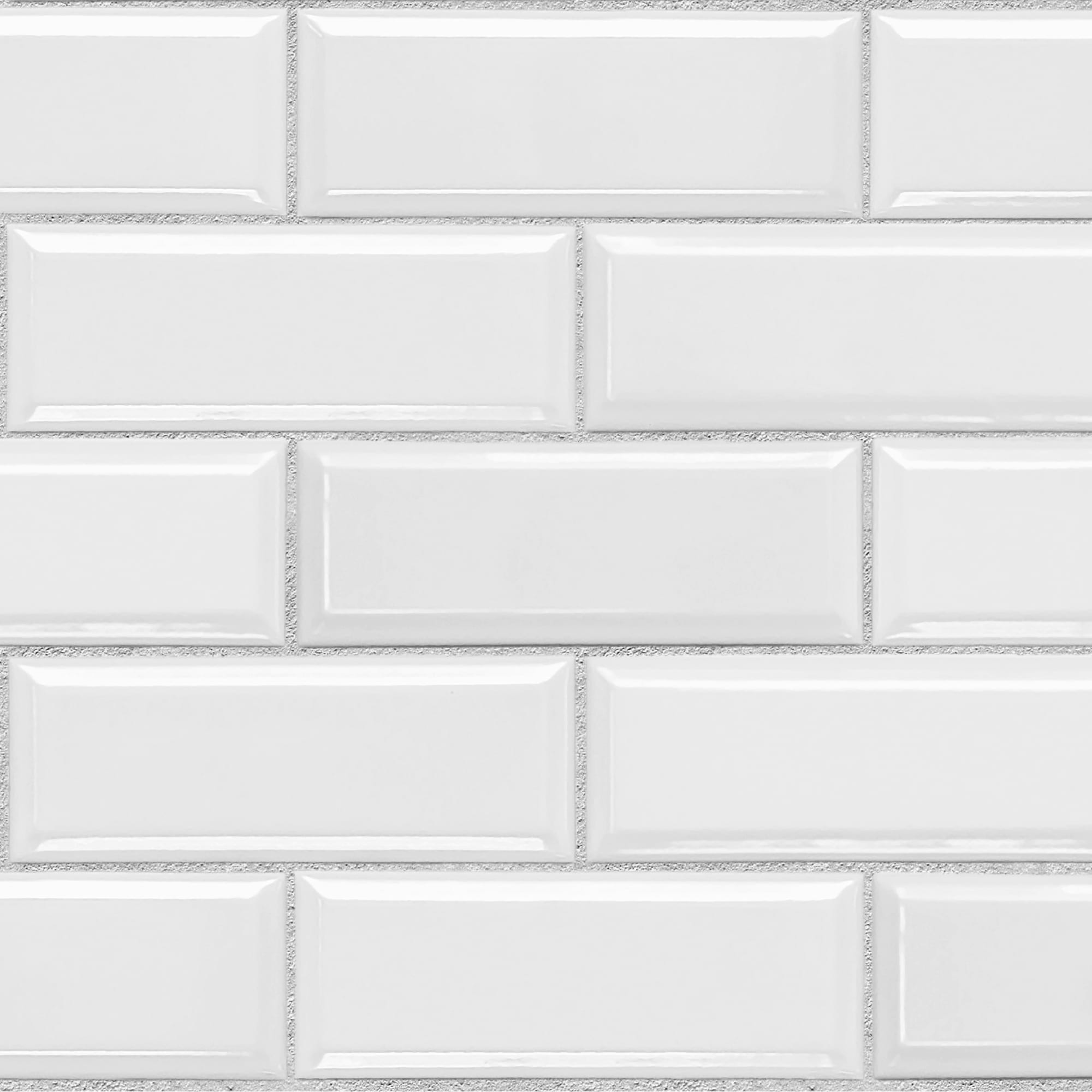 88294197 Стеновая панель Брик, 60x4x60 см, закаленное стекло, цвет белый Santreyd  - Вид №1