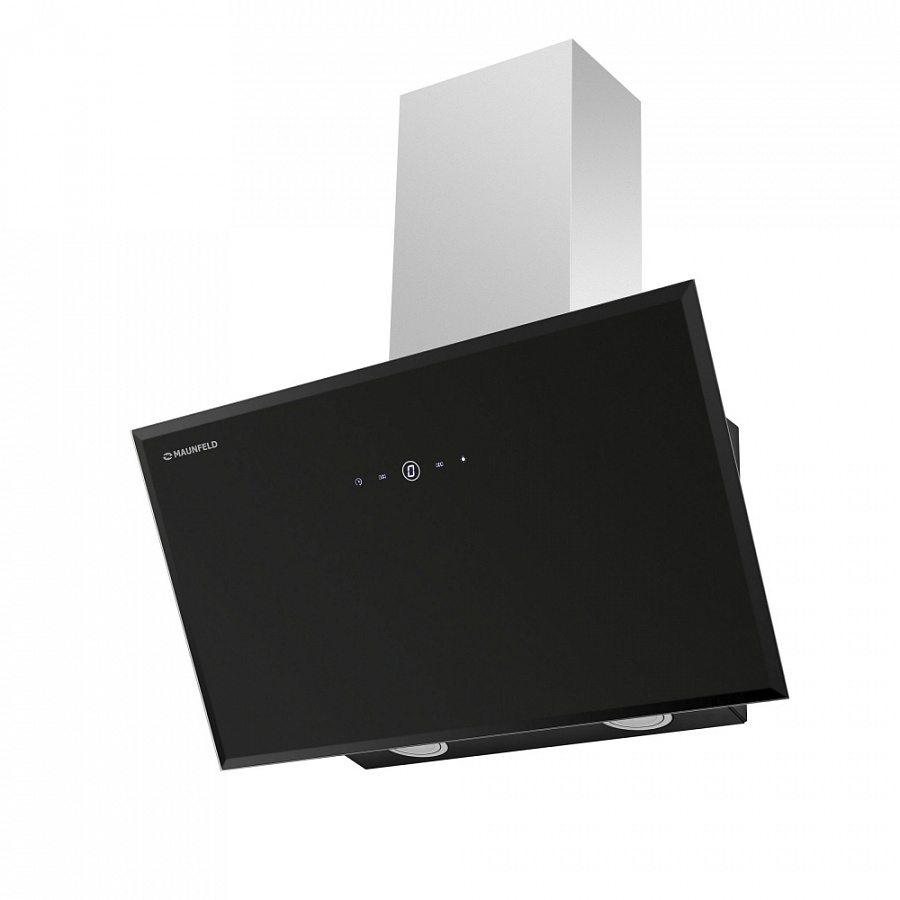 TOPAZ 60 Glass Black Вытяжка topaz 60 черное стекло/ тип:наклонная, сенсорное управление, 650м3, площадь кухни до 20м2, 3 скорости, светодиодное освещение, в опции: угольный фильтр cf103t, черное стекло Maunfeld Santreyd  - Вид №1