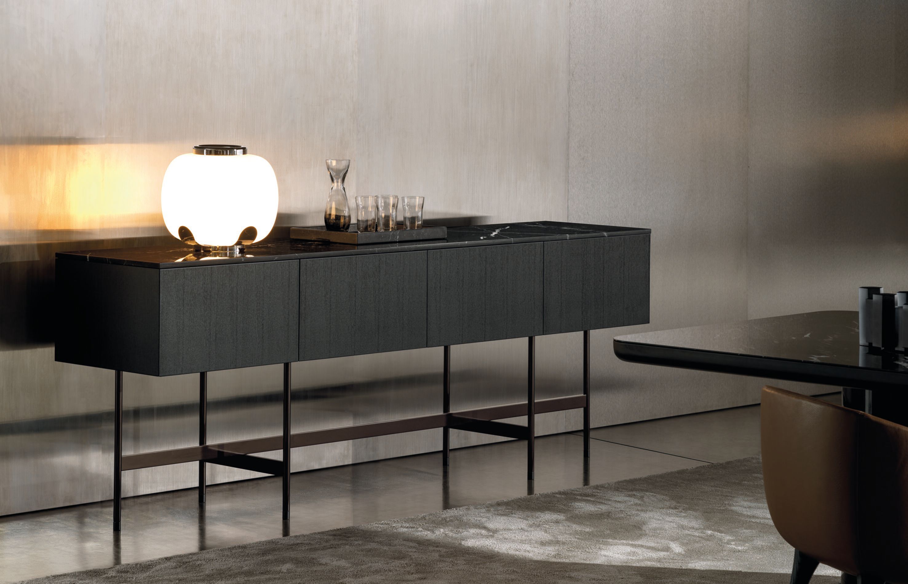 Мадия из ясеня с мраморной столешницей Minotti KENNETH ARCH-00125372 - Вид №3