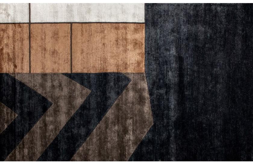 BAXTER Прямоугольный коврик из бамбука ручной работы из шелка sun-id-1384129 - Вид №1