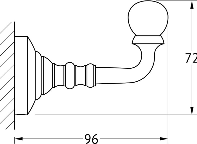 STI 501 Крючок 3SC STILMAR ANTIQUE BRONZE Treesseci 3SC - Вид №1