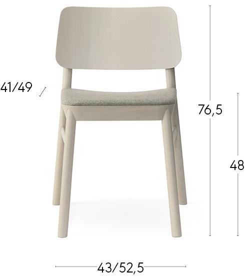 Billiani Стул из бука со встроенной подушкой Drum 071 - Вид №2